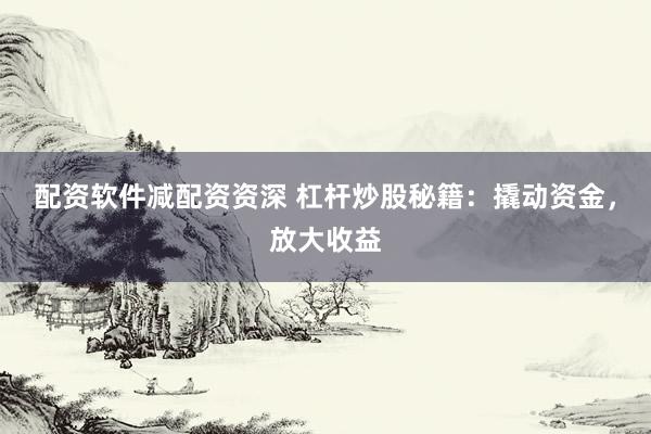 配资软件减配资资深 杠杆炒股秘籍：撬动资金，放大收益