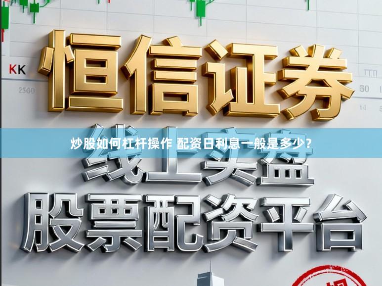 炒股如何杠杆操作 配资日利息一般是多少？
